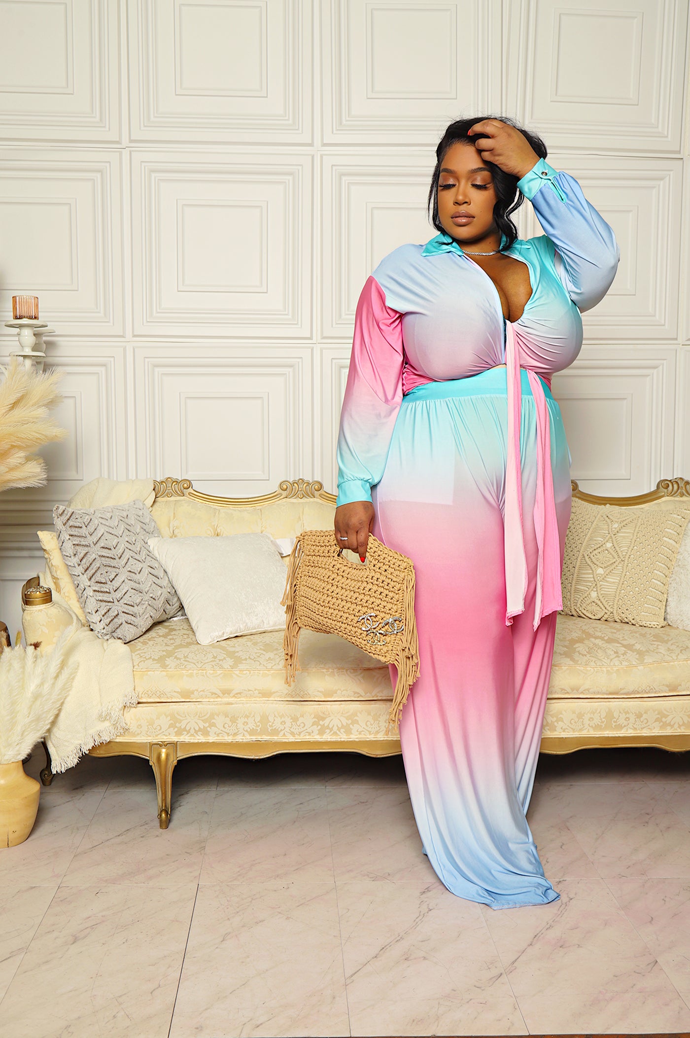 Vacation Vibes| Ombre Pants Set