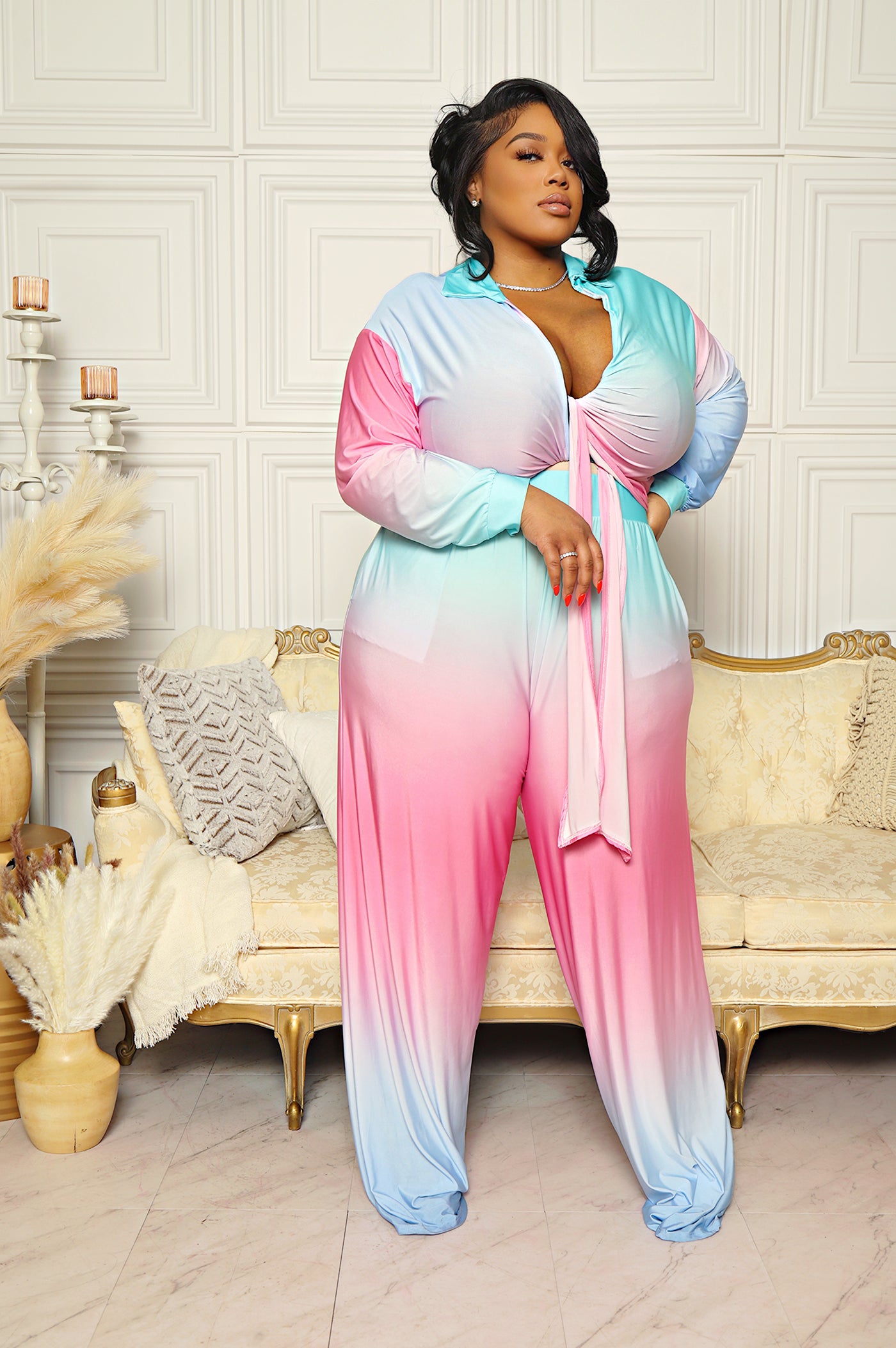 Vacation Vibes| Ombre Pants Set