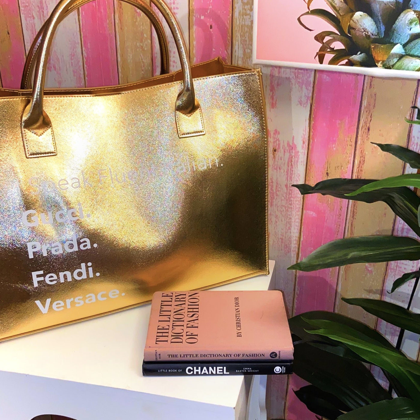 Bougie Tote | Gold Over-sized Tote Bag