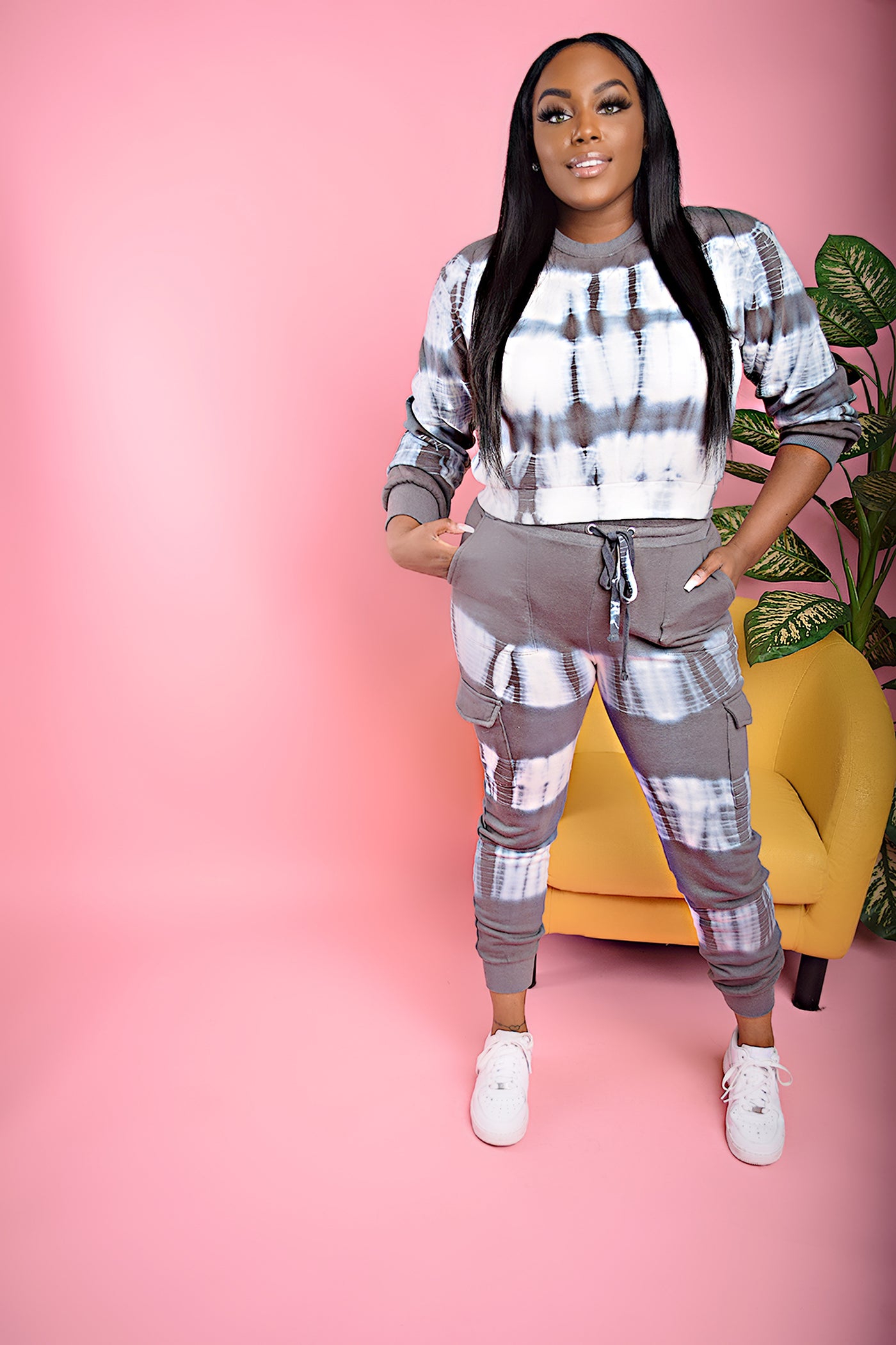 Tye Cutie| Blue/Gray Tye Die Jogger Set