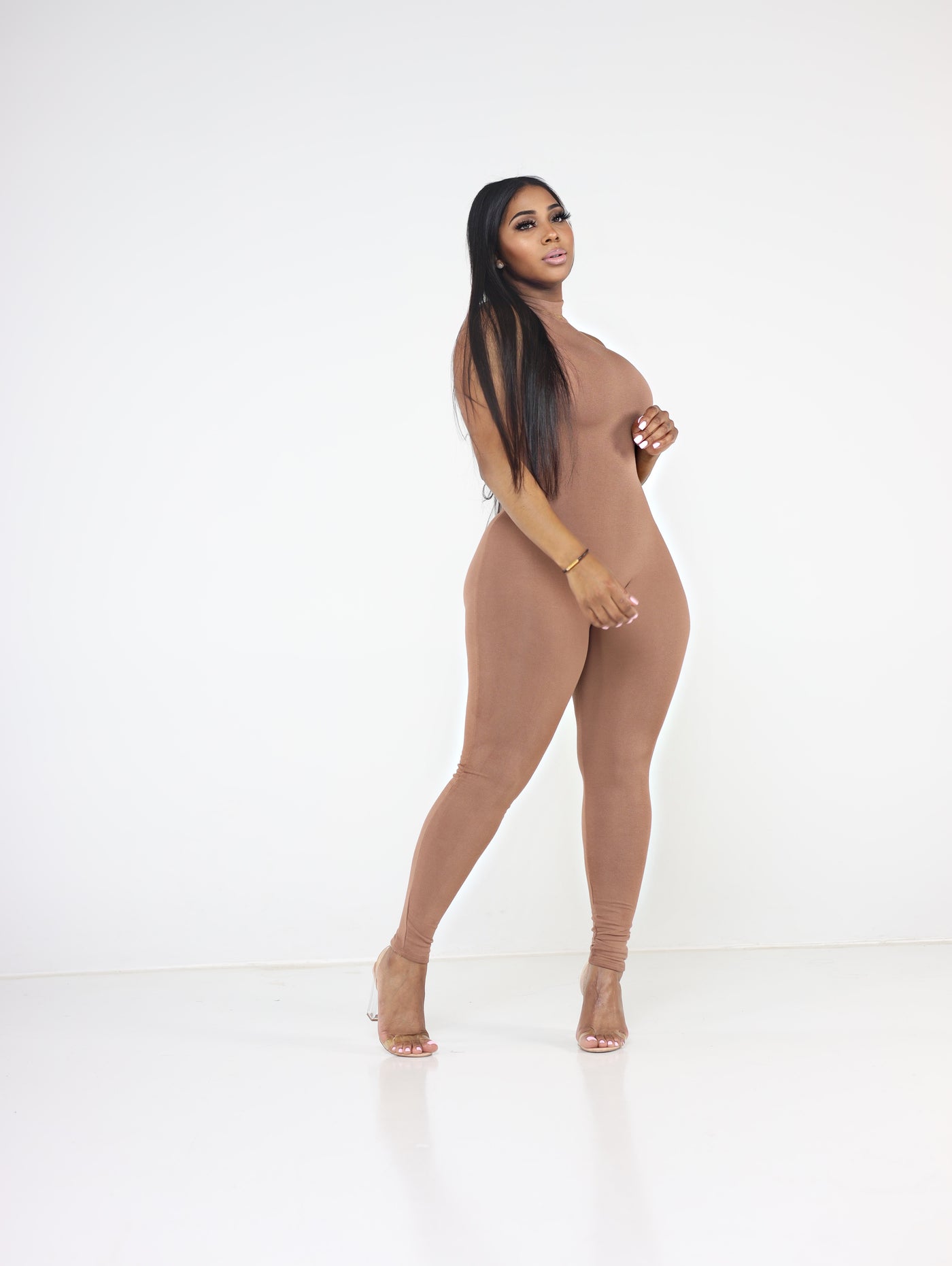 Melt Fit Bodysuit| Mocha One Piece Jumpsuit