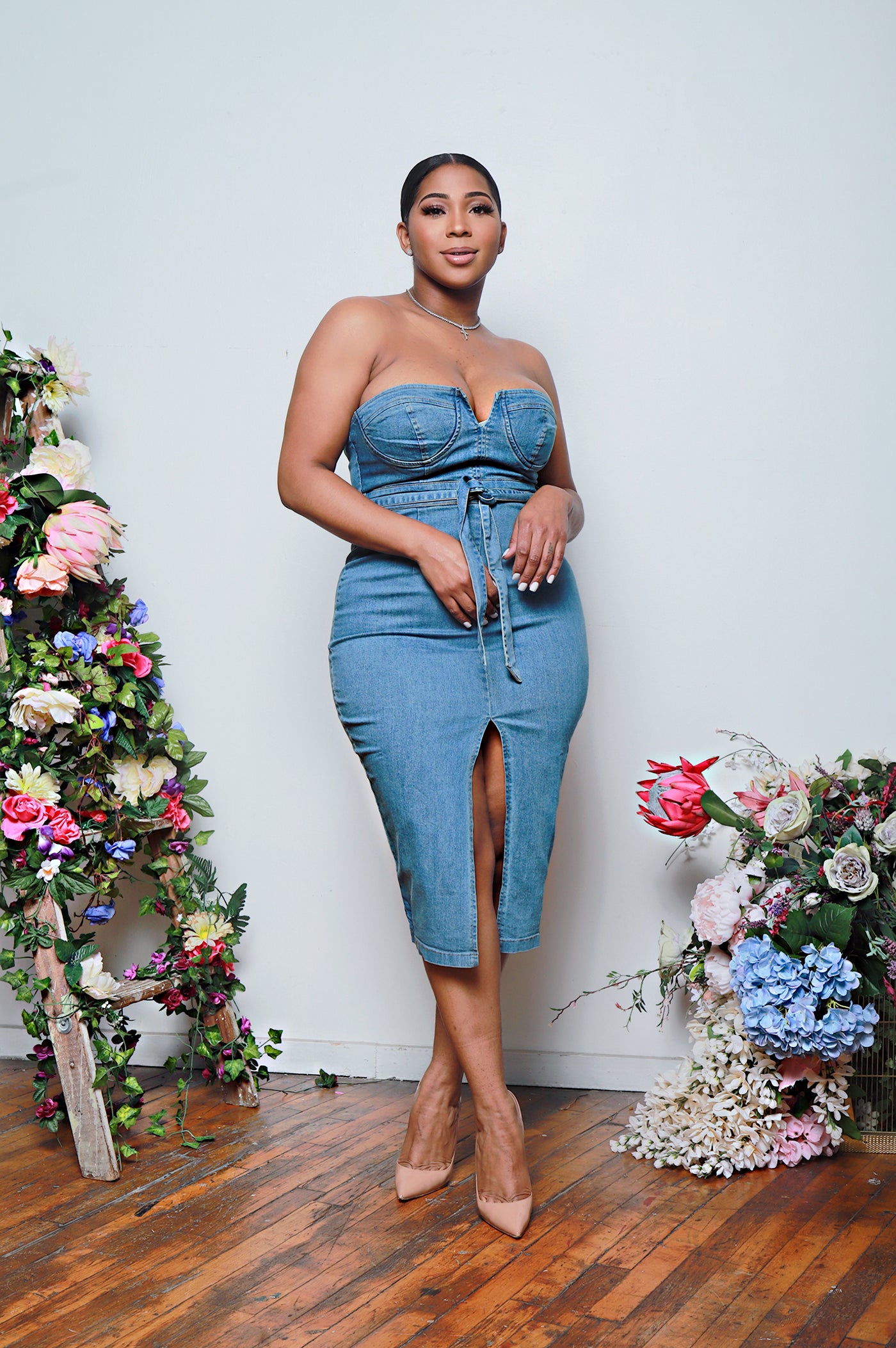 Charmed Denim| Denim Split Dress