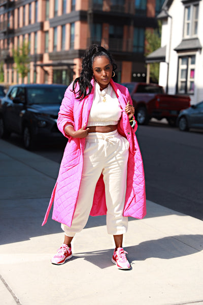 See You Around |Pink Puffer Trench