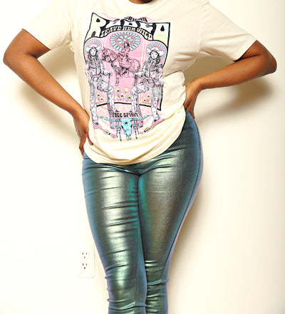 Rodeo Girl Top | Ivory Acid Graphic Tee