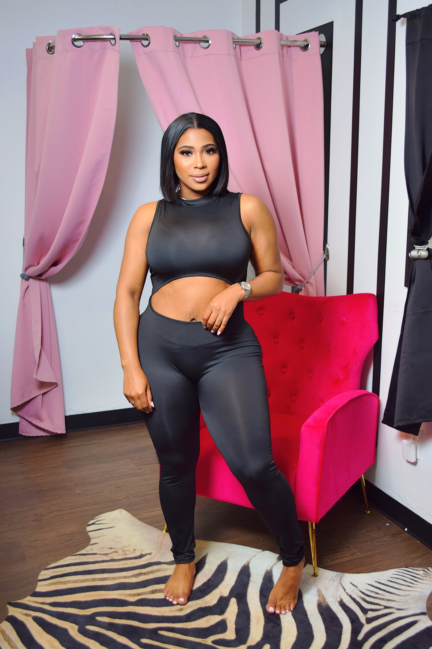 PeekaBoo Jumpsuit| Black Sexy 1 piece Jumpsuit