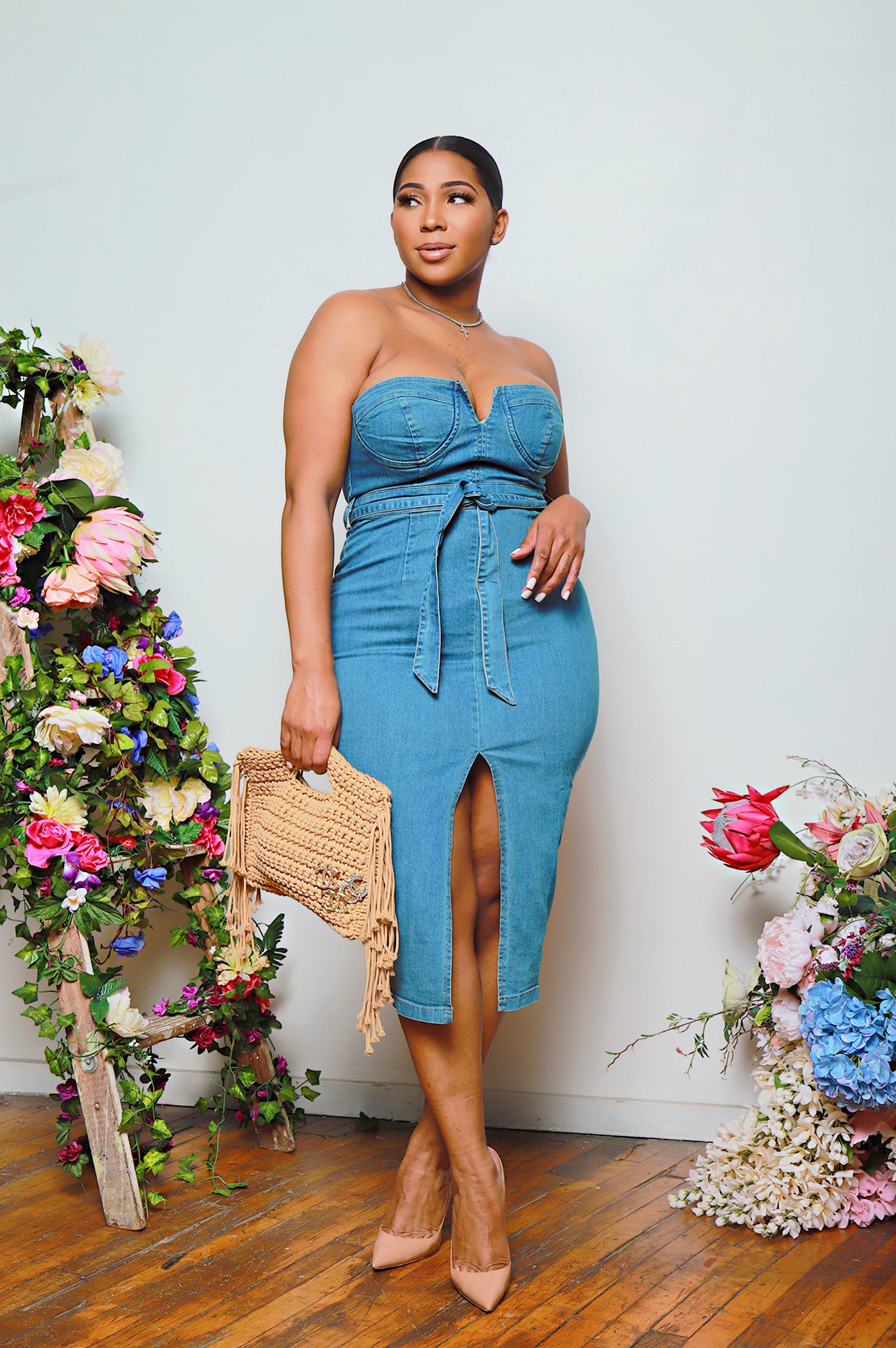 Charmed Denim| Denim Split Dress