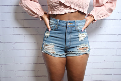 Rocky Demim Shorts | High Waist Shorts